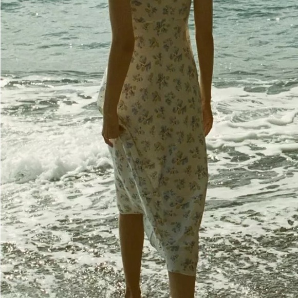 DOEN Sandia Dress Bleu Floral Print Size 4 Orig. $348 NEW - Picture 2 of 5